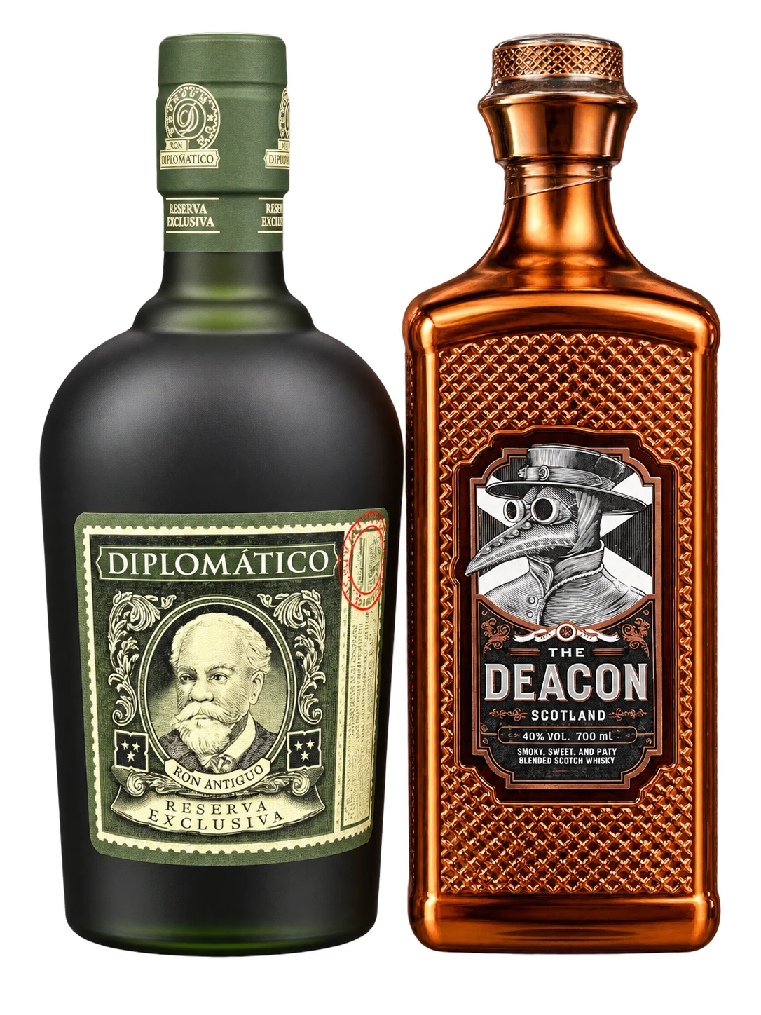 Diplomático rum and The Deacon whisky